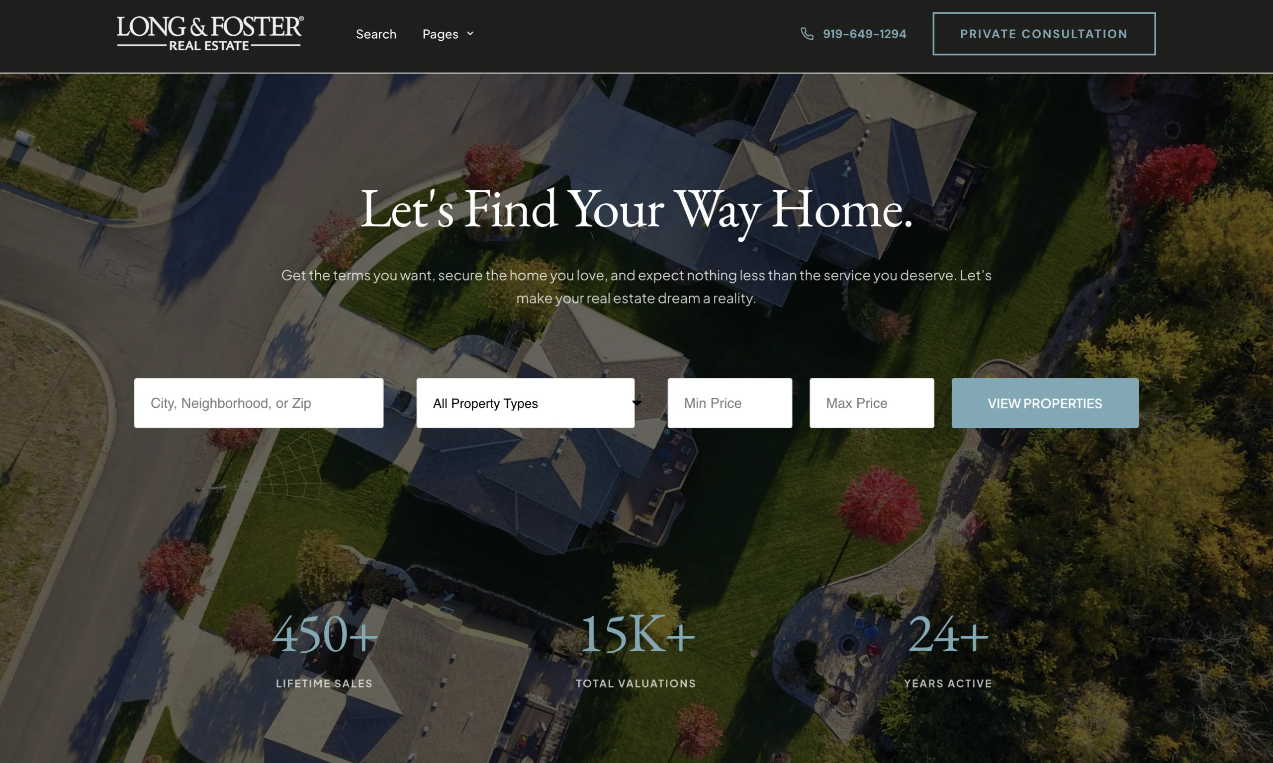 Raleigh Lifestyle website designed by Barefoot Build